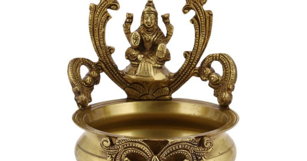 Brass Urli Bowl Lakshmi Ji PIU5006 Prajjwal International Brass
